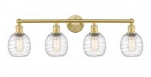 Innovations Lighting 616-4W-SG-G1013 - Belfast - 4 Light - 33 inch - Satin Gold - Bath Vanity Light