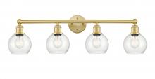 Innovations Lighting 616-4W-SG-G124-6 - Athens - 4 Light - 33 inch - Satin Gold - Bath Vanity Light