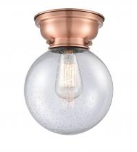 Innovations Lighting 623-1F-AC-G204-8 - Beacon - 1 Light - 8 inch - Antique Copper - Flush Mount