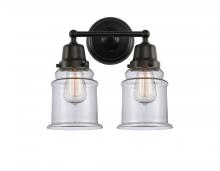 Innovations Lighting 623-2W-BK-G182 - Canton - 2 Light - 14 inch - Matte Black - Bath Vanity Light