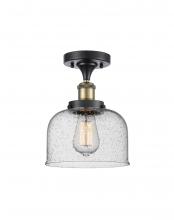 Innovations Lighting 916-1C-BAB-G74 - Bell - 1 Light - 8 inch - Black Antique Brass - Semi-Flush Mount