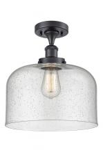 Innovations Lighting 916-1C-BK-G74-L - Bell - 1 Light - 12 inch - Matte Black - Semi-Flush Mount