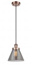 Innovations Lighting 916-1P-AC-G43 - Cone - 1 Light - 8 inch - Antique Copper - Cord hung - Mini Pendant