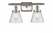 Innovations Lighting 916-2W-SN-G64 - Cone - 2 Light - 16 inch - Brushed Satin Nickel - Bath Vanity Light