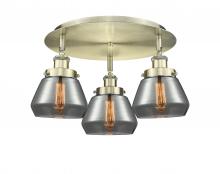 Innovations Lighting 916-3C-AB-G173 - Fulton - 3 Light - 19 inch - Antique Brass - Flush Mount