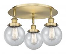 Innovations Lighting 916-3C-BB-G204-6 - Beacon - 3 Light - 18 inch - Brushed Brass - Flush Mount