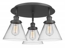 Innovations Lighting 916-3C-BK-G42 - Cone - 3 Light - 20 inch - Matte Black - Flush Mount