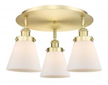 Innovations Lighting 916-3C-SG-G61 - Cone - 3 Light - 18 inch - Satin Gold - Flush Mount