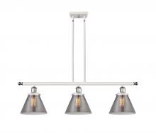 Innovations Lighting 916-3I-WPC-G43 - Cone - 3 Light - 36 inch - White Polished Chrome - Stem Hung - Island Light