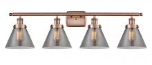 Innovations Lighting 916-4W-AC-G43 - Cone - 4 Light - 38 inch - Antique Copper - Bath Vanity Light