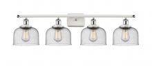 Innovations Lighting 916-4W-WPC-G74 - Bell - 4 Light - 38 inch - White Polished Chrome - Bath Vanity Light