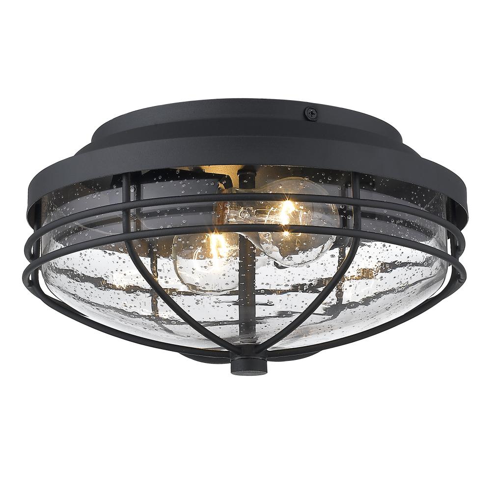 Seaport Outdoor Flush Mount in Natural Black
