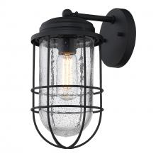 Golden 9808-OWM NB-SD - Seaport Medium Outdoor Sconce in Natural Black