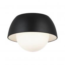 Matteo Lighting M11311MBOP - 1 LT Ø13” x 9”H "WATSON" MB CEILING MOUNT - OPAL GLASS E26 60W