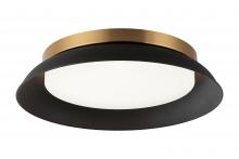 Matteo Lighting M12515MBAG - 1 LT Ã˜15â€ "FINLEY" MATTE BLACK/ AGED GOLD CEILING MOUNT