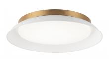 Matteo Lighting M12518MWAG - 1 LT Ø18” "FINLEY" MATTE WHITE/ AGED GOLD CEILING MOUNT