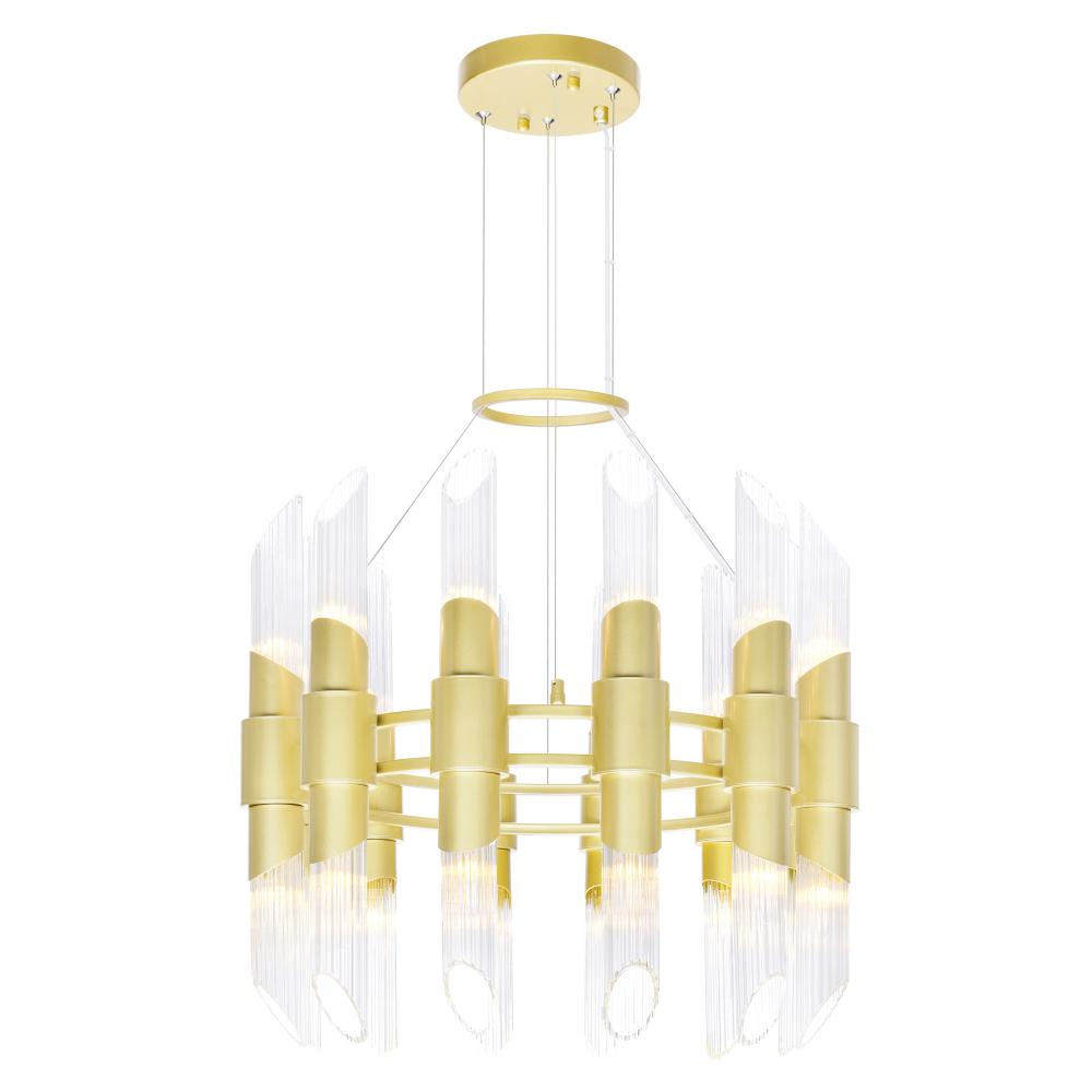 Croissant 24 Light Chandelier With Satin Gold Finish