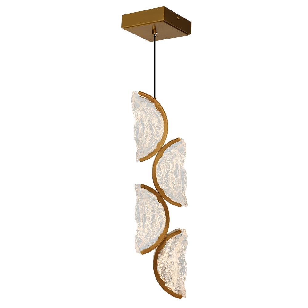 Moon Integrated LED Brass Mini Pendant