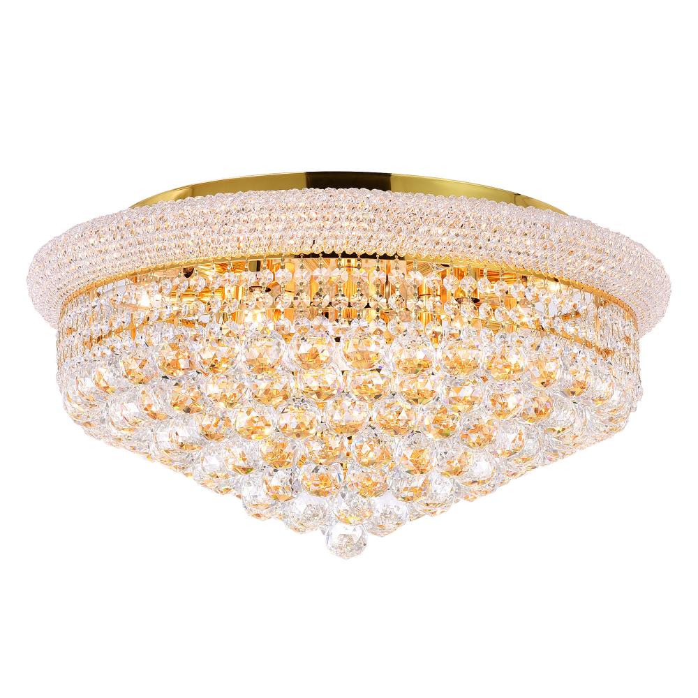 Empire 13 Light Flush Mount With Gold Finish