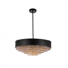 CWI Lighting 5687P24-16-101 - Medina 10 Light Drum Shade Chandelier With Black Finish