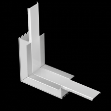 American Lighting PE-DFSLOT-90VI - 90 degree coupler (interior face) for Standard Flange Slot extrusion