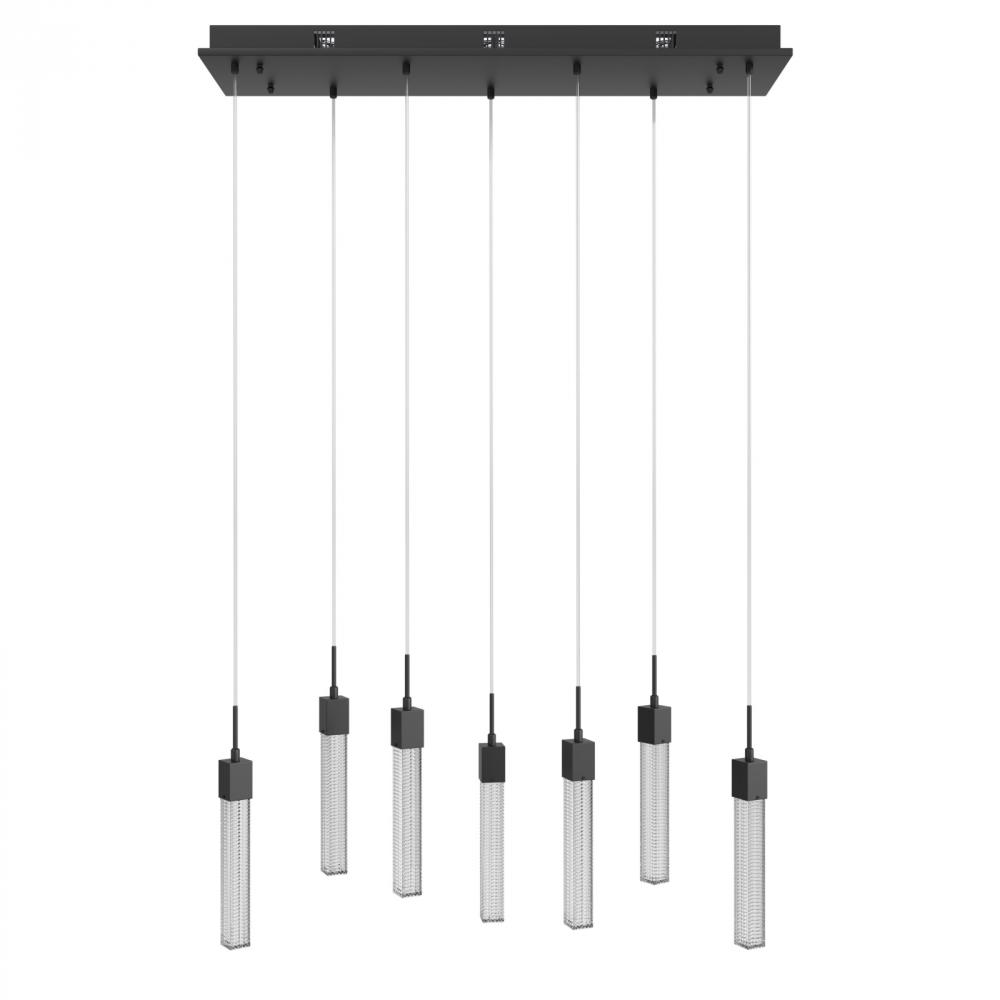 Boa Collection Black 7 Light Pendant Fixture