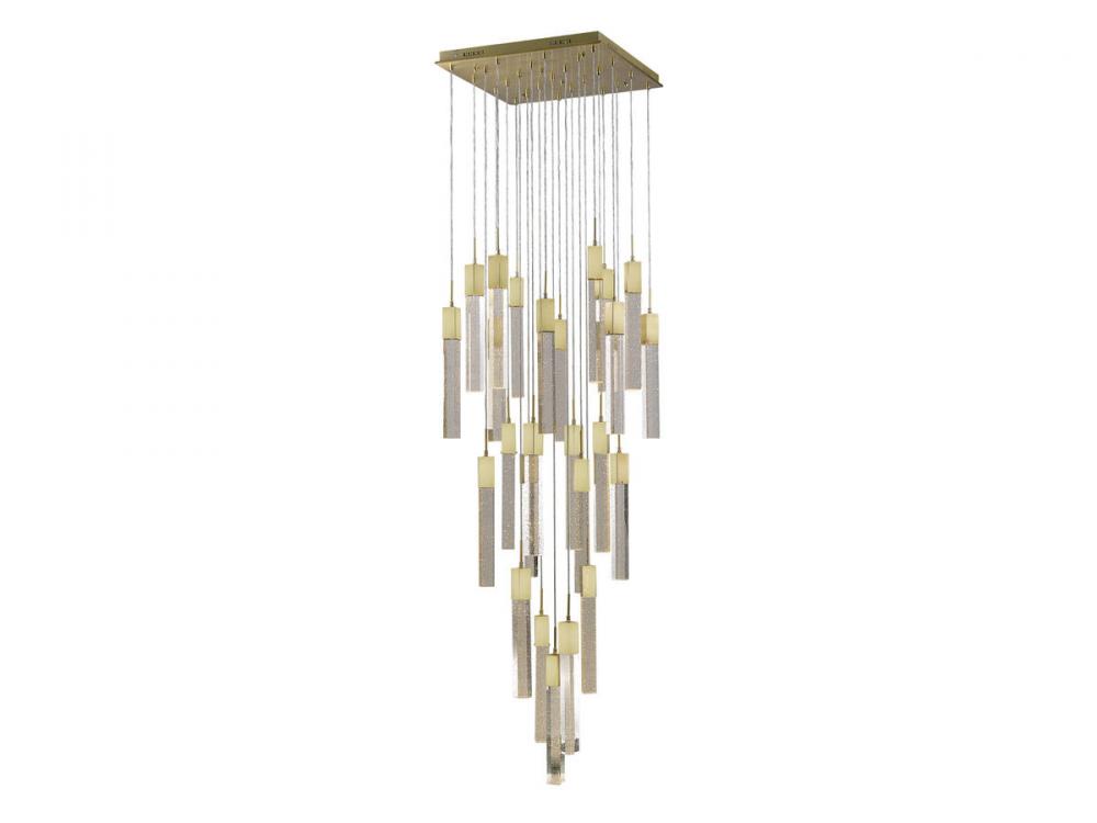 The Original Glacier Snow Avenue Collection Chrome 41 Light Pendant Fixture