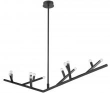 Avenue Lighting HF8812-BLK - The Oaks Collection Black Linear 12 Light Fixture