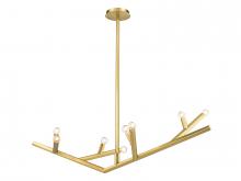 Avenue Lighting HF8888-BB - The Oaks Collection Brushed Brass Linear 8 Light Fixture