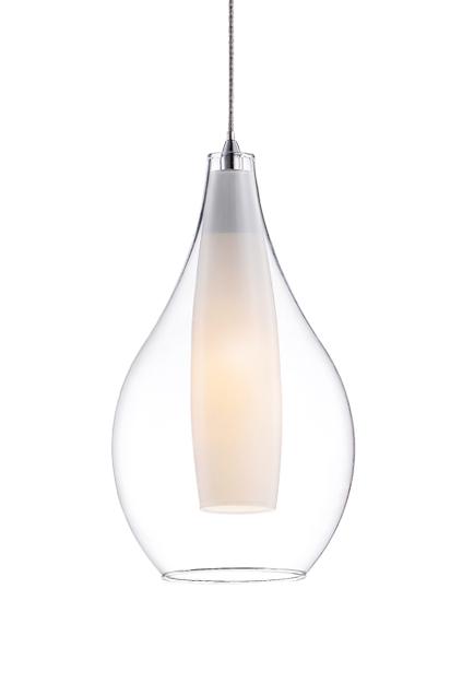 Single Lamp Pendant with Frosted Inner Glass