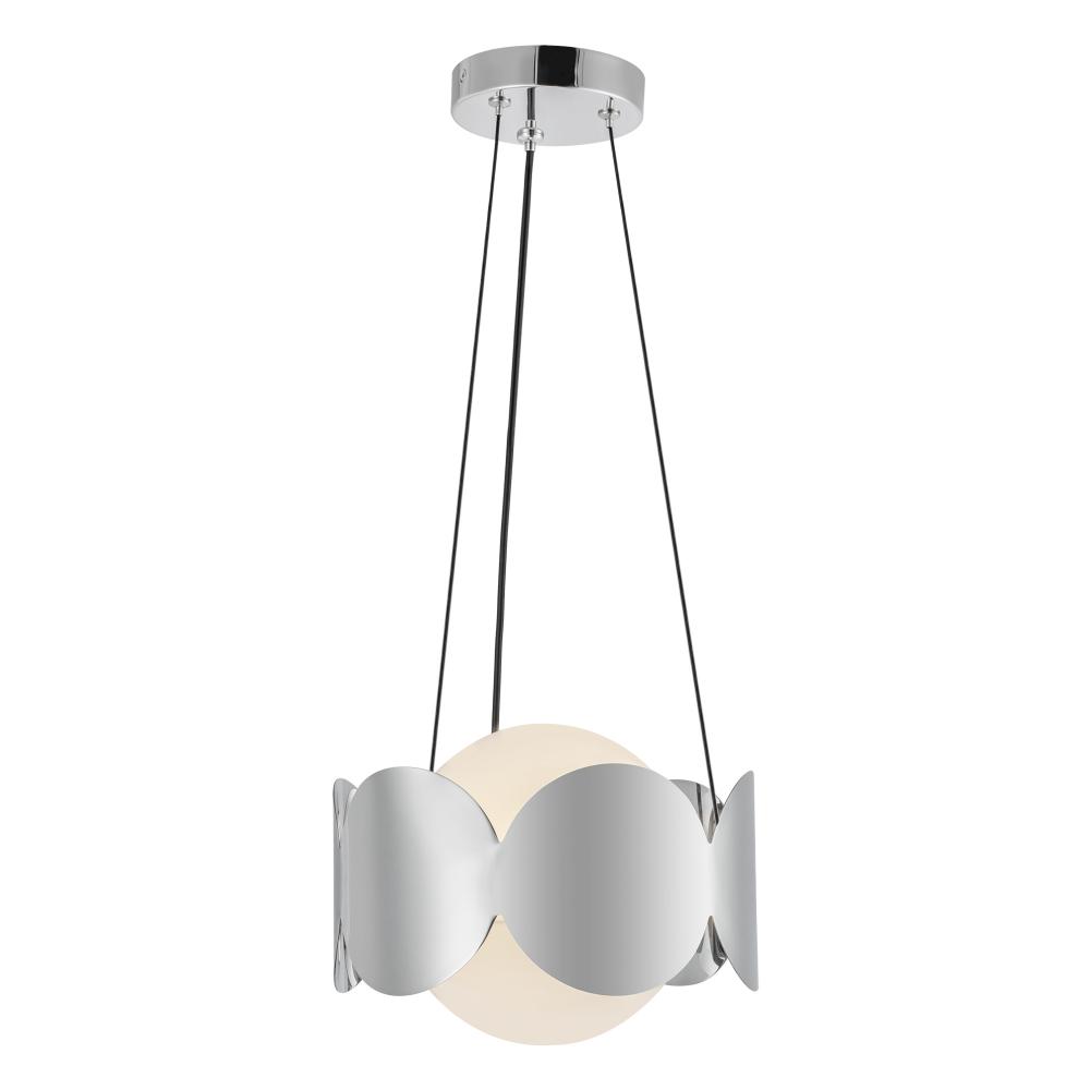 Ciel 10-in Chrome/Opal Glass Socket Chandelier