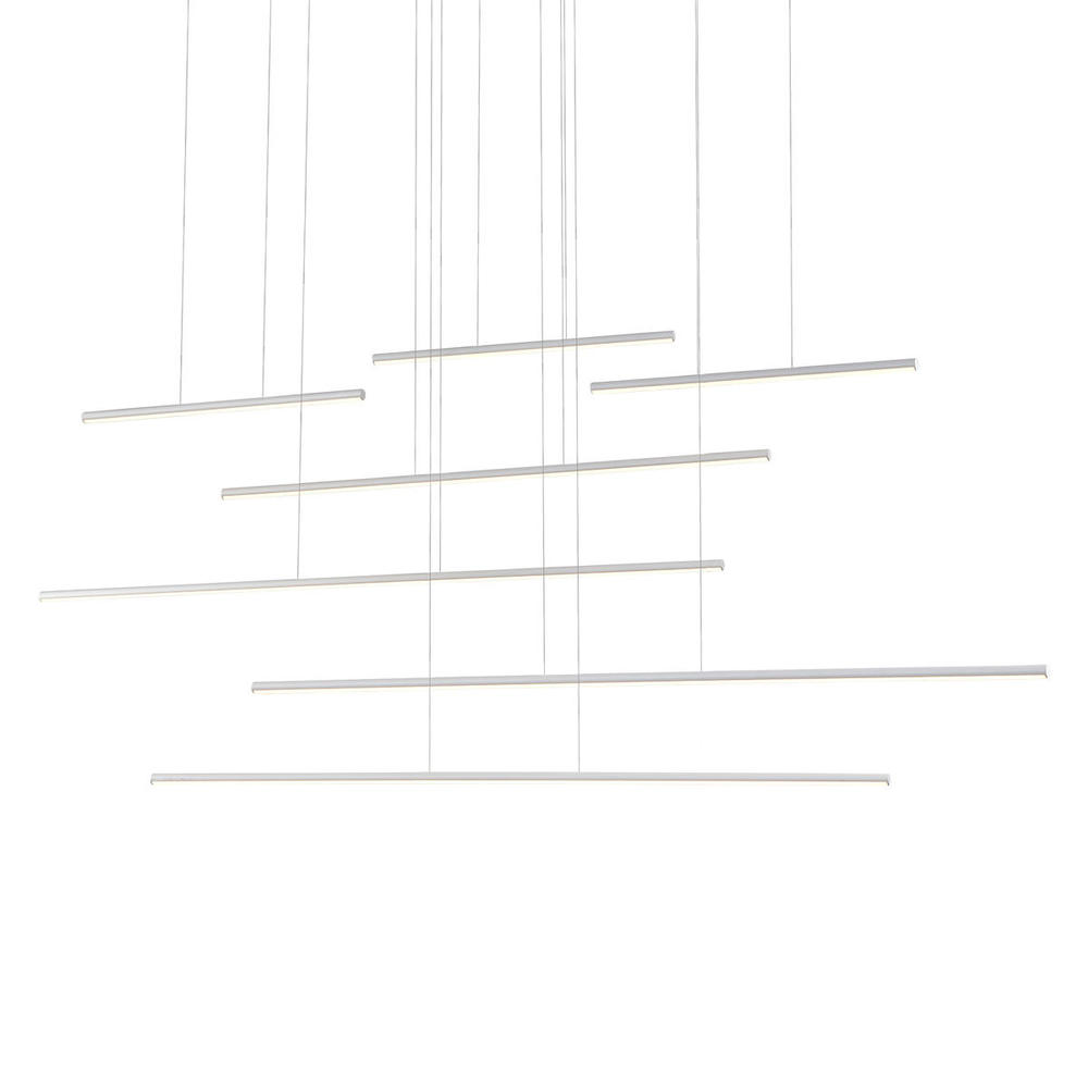 Chute Motion 70-in White LED Multi Pendant