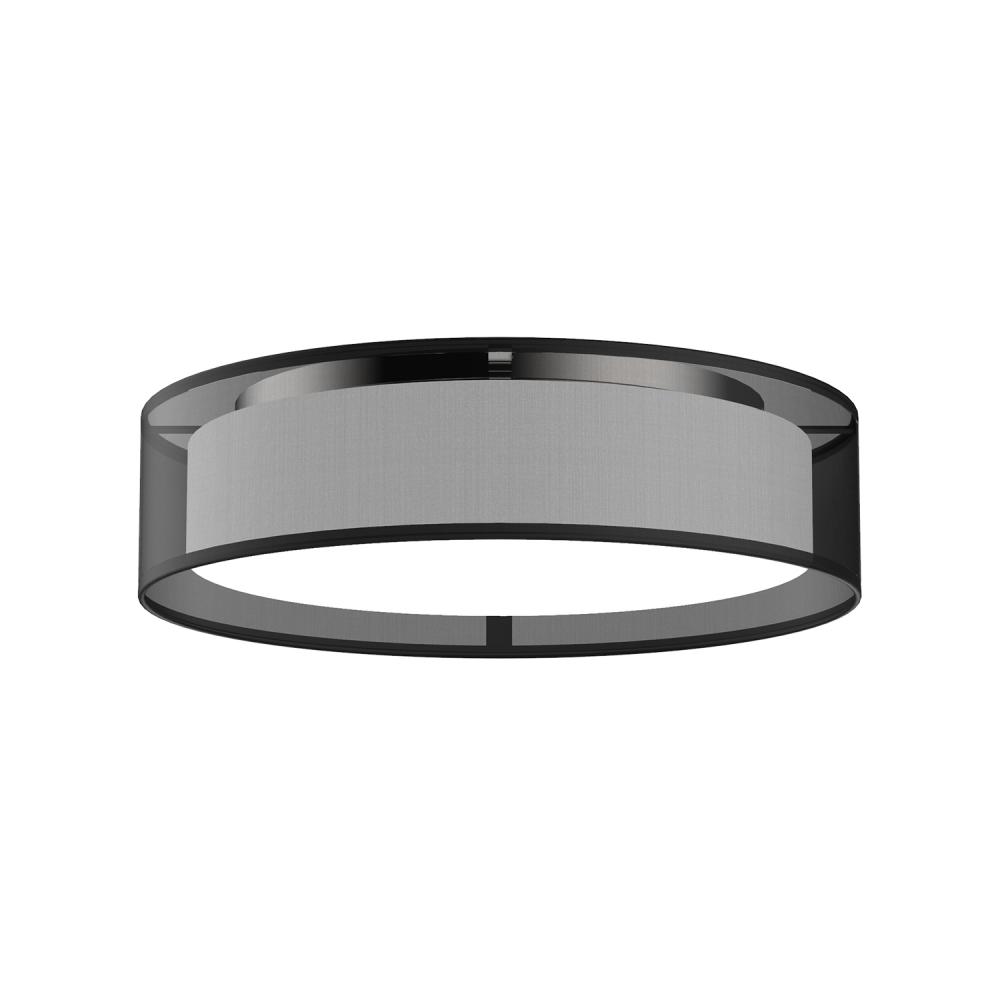 Dalton 16-in Black Organza LED Flush Mount