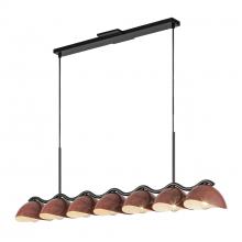 Kuzco Lighting Inc LP57642-BK/BGD - Atlas 42-in Black/Burgundy Socket Linear Pendant