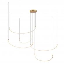 Kuzco Lighting Inc MP89590-BG-UNV - Talis 90-in Brushed Gold LED Multi Pendant