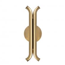 Kuzco Lighting Inc WS89714-MRB - Husk 14-in Metallic Brass LED Wall Sconce