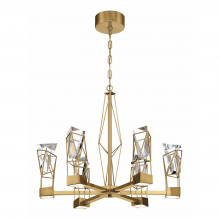 Zeev Lighting CD10252-LED-AGB - Duo 6-Light LED 24" Geometric Armed Chandelier