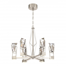 Zeev Lighting CD10253-LED-SN - Duo 6-Light LED 24" Geometric Armed Chandelier