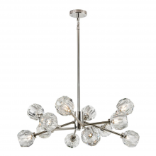 Zeev Lighting CD10310-12-PN - 12-Light 35" Modern Sputnik Polished Nickel Crystal Chandelier