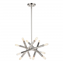 Zeev Lighting CD10387-12-PN - 12-Light 14" Adjustable Polished Nickel Sputnik Chandelier