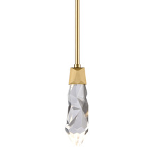 Zeev Lighting MP11401-LED-AGB - LED 3CCT Inimitable Crafted Crystal Aged Brass Mini-Pendant