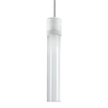 Zeev Lighting P11702-LED-MW-G1 - 3" LED 3CCT Vertical Cylindrical Pendant Light, 12" Clear Glass and Matte White Finish