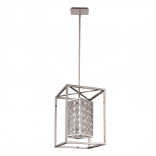 Zeev Lighting P30017-1-SS - 1-Light 10" Geometric Crystal Pendant