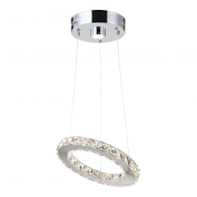 Zeev Lighting P30029-LED-CH-D - LED Modern 1-Tier Crystal Ring Pendant Light