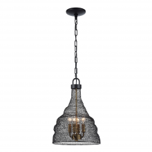 Zeev Lighting P30064-4-DBZ - 4-Light 12" Metal Shade Pendant