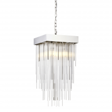 Zeev Lighting P30108-4-PN - 4-Light 12" Square Polished Nickel Crystal Pendant Light