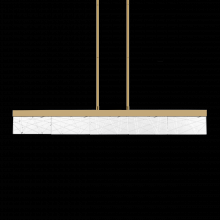 Zeev Lighting PL11501-LED-43-AGB - LED 3CCT 43" Thick Engraved Crystals Aged Brass Linear Pendant