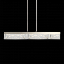 Zeev Lighting PL11503-LED-43-PN - LED 3CCT 43" Thick Engraved Crystals Polished Nickel Linear Pendant