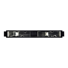 Zeev Lighting VL11333-LED-36-3x3-SBB - LED 3CCT 4-Light 36" Unique 3"x3" Carved Crystals Luxury Satin Brushed Black Linear Vani