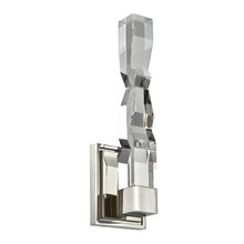 Zeev Lighting WS11311-LED-1-2x2-PN - LED 3CCT 1-Light 2"x2" Carved Crystal Polished Nickel Vertical Wall Sconce